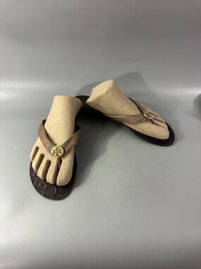 Tory Burch Thora Brown Flip-Flops, Size 8 M